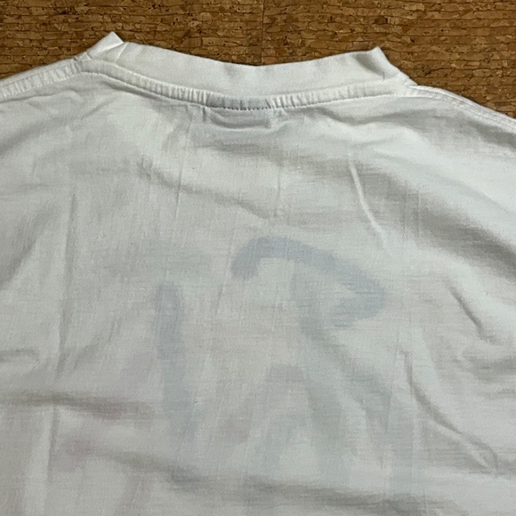 Vintage Bo Bendixen Bike Art Tee Denmark White Medium Unisex 90s Graphic T-Shirt - Picture 14 of 14